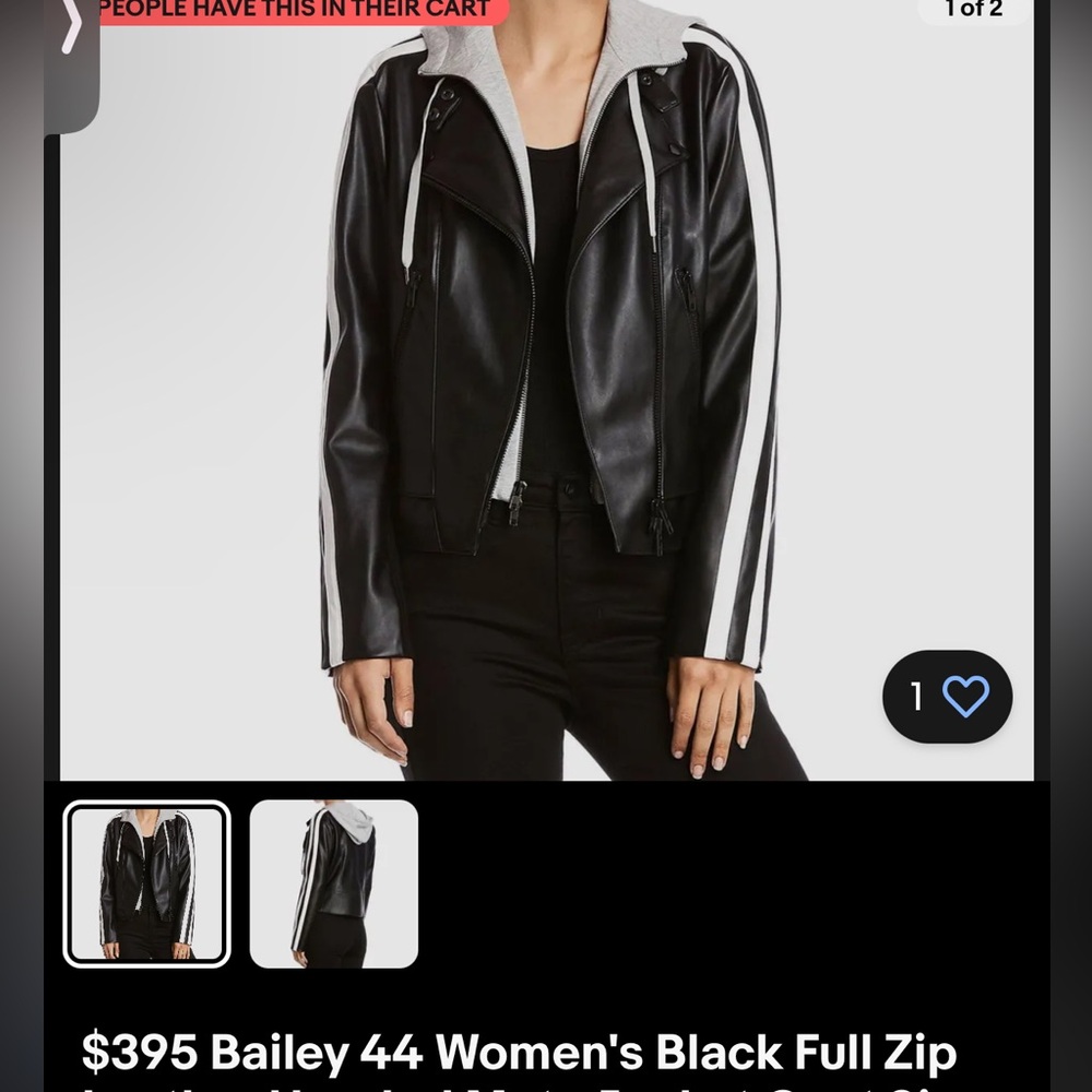 Bailey 44 biker leather  jacket